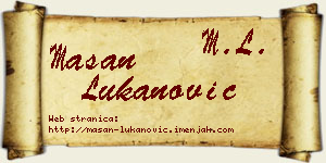 Mašan Lukanović vizit kartica